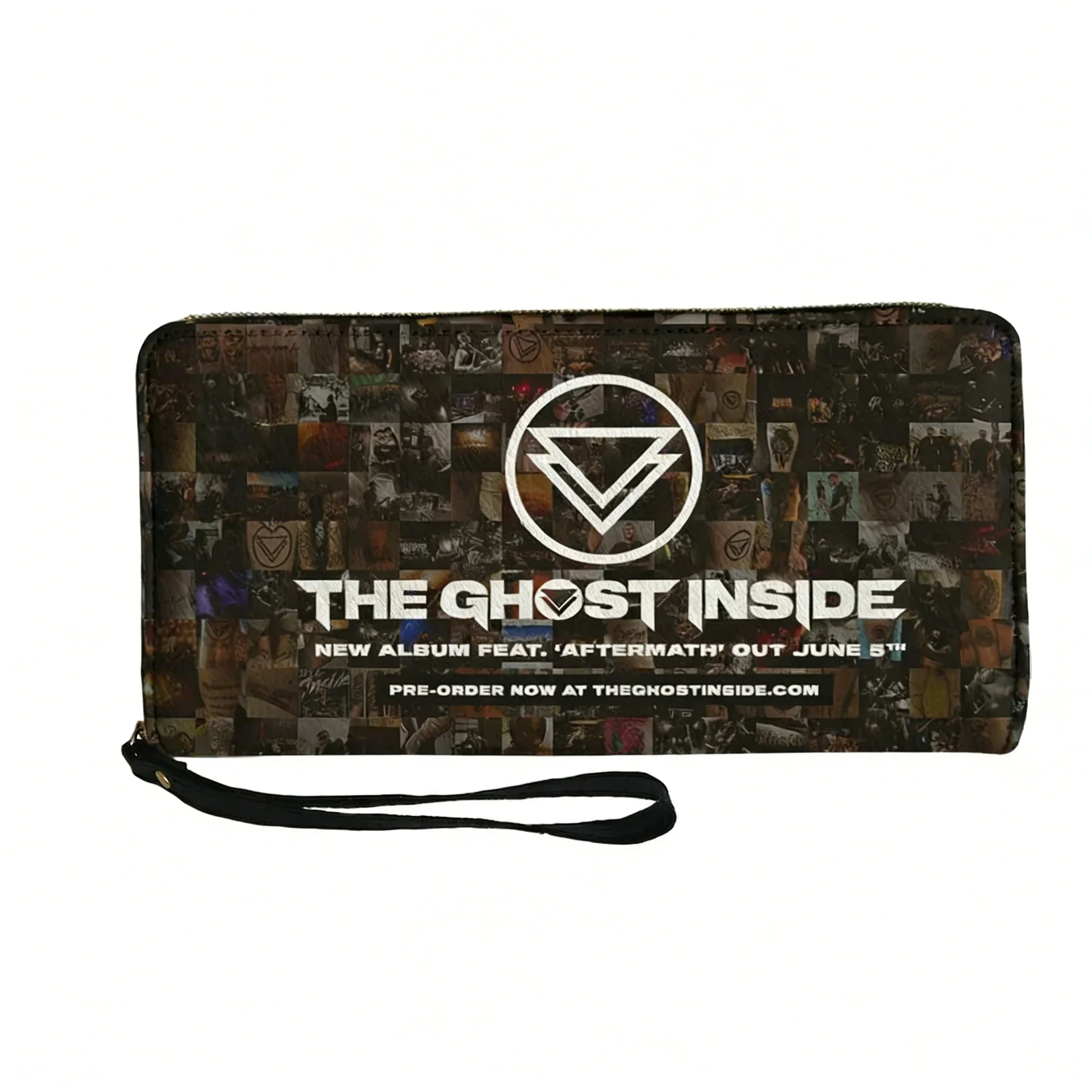The Ghost Inside Rock Band Custom Wallet Purse Mens Womens Teenagers Zipper Long Wallets Double Print  Portable Wallet Gift Bag