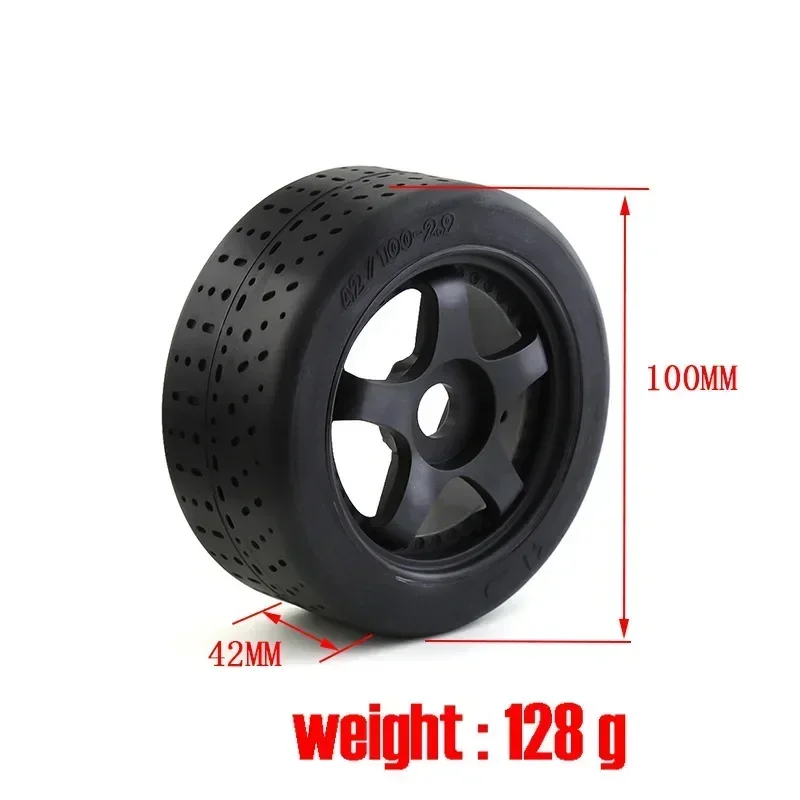 4 Uds 100X42mm neumático de 5 radios rueda hexagonal de 17Mm para Arrma 1/7 infracción fiel ilimitado RC piezas de mejora de coche