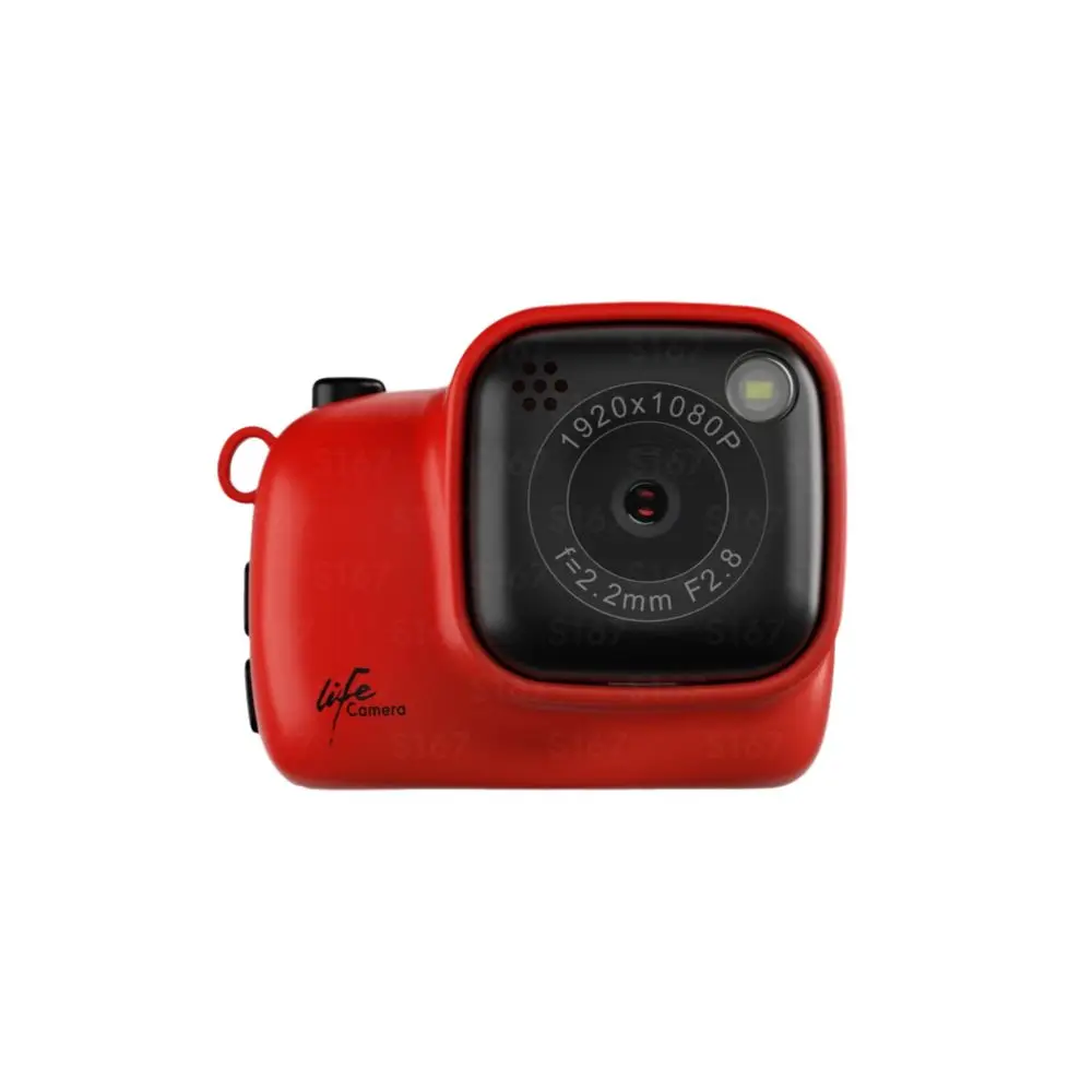 ABS Material Mini Camera with Keychain Single Lens Camera 1.47-inch LCD Screen Mini Thumb Camera with Keychain TF Card Supported