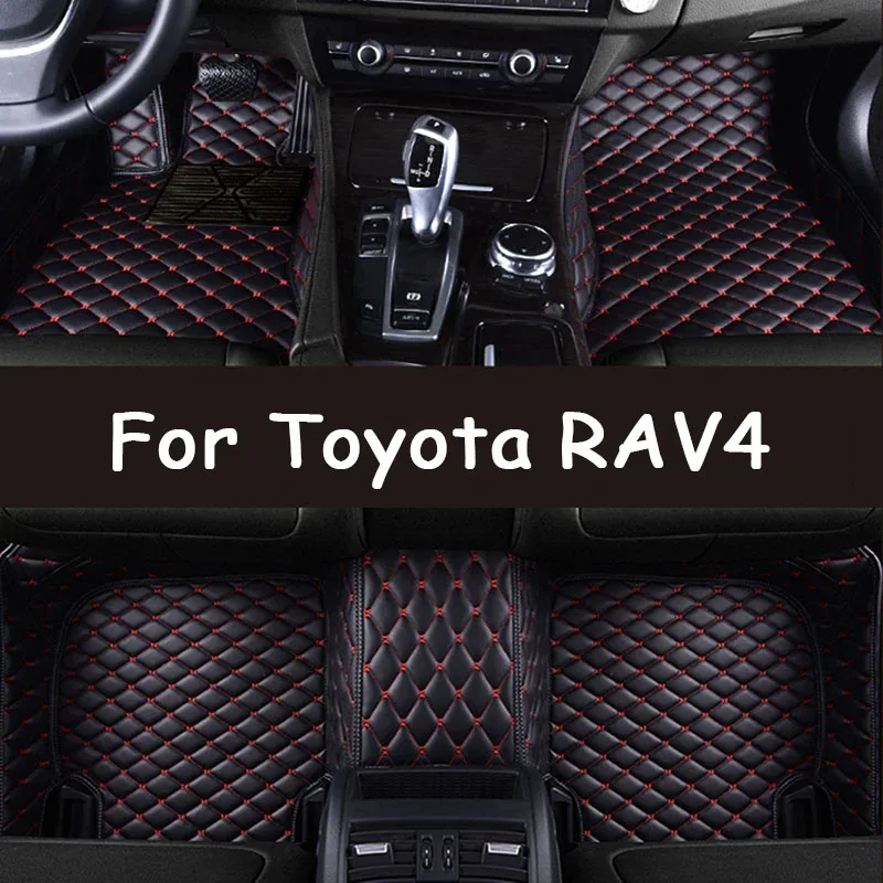 

Кожаные автомобильные коврики на заказ, коврики для Toyota RAV4 2013 2014 2015 2016 2017 2018 2019, коврики, накладки для ног, аксессуары