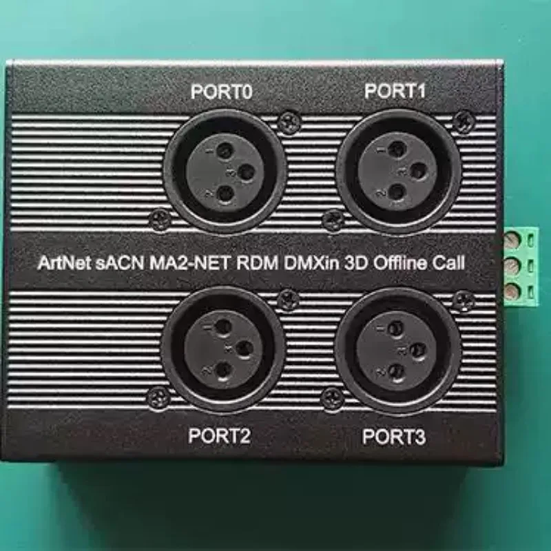 4 Port DMX512 Lighting Interface Support Artnet RDM sACN Standalone Playback Central Control