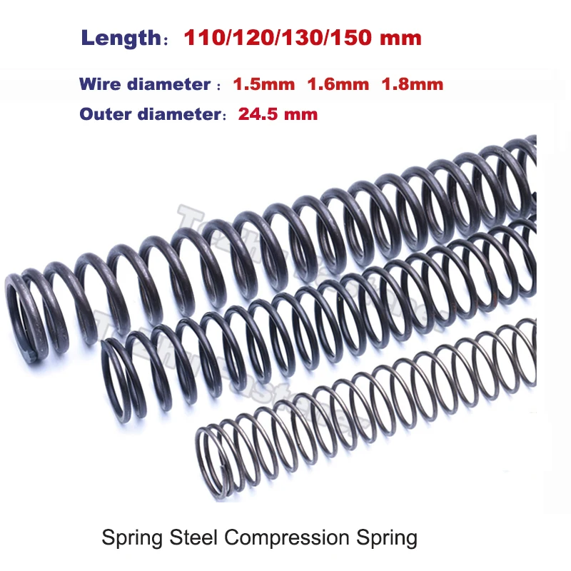 110/120/130/150 mm Springs 1.5mm 1.6mm 1.8mm Wire Diameter Spring Steel Compression Spring Y Type Cylidrical Coil Spring Steel