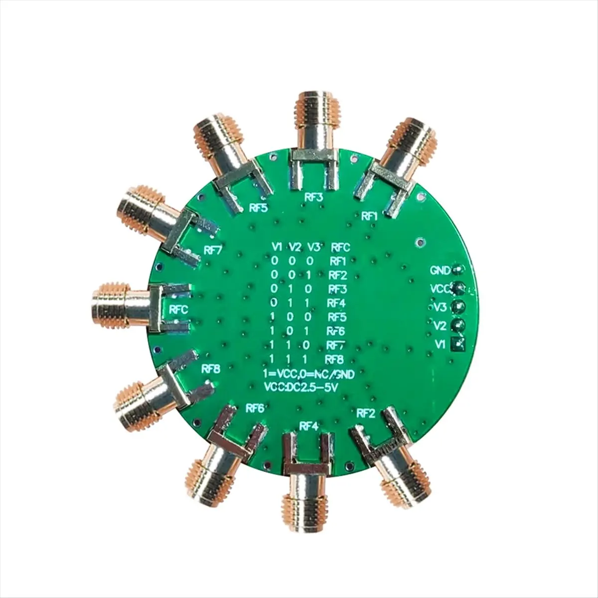 Happy New-  50KHz- 6GHz SP8T Switch Module 8 Select 1 Antenna Switch Single-Pole Eight-Throw Microwave SP8T Switch