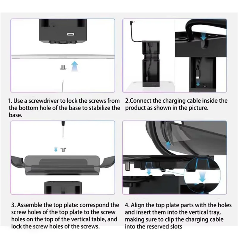 

AS95-VR Stand For Meta Quest 3S Accessories VR Headset And Touch Controllers For Quest3 Display Holder Stand Adjustable