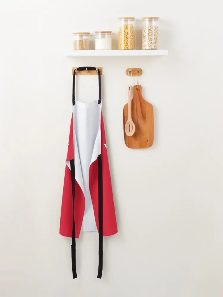 The Swans Blog V Logo on Red Apron for home useful pieces For Nail Stylist Apron