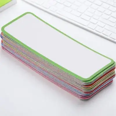 27 قطعة تسميات مغناطيسية 8x3 سنتيمتر الجافة محو مغناطيس الثلاجة ملصقات ملونة الزاوية المستديرة قابلة لإعادة الاستخدام السبورة مكتب المنزل علامة المجلس