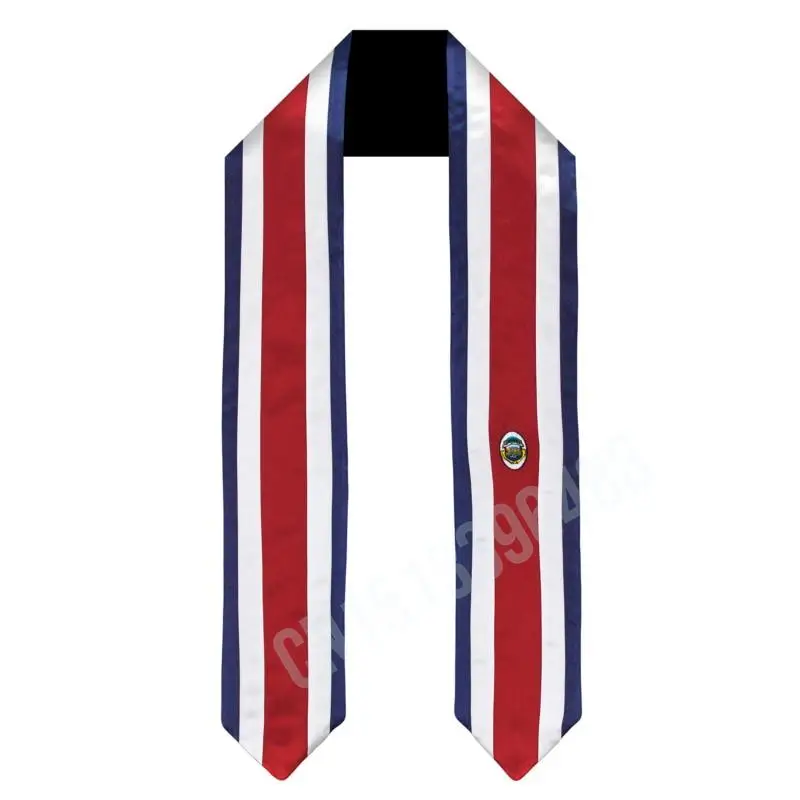 

Шарф с флагом Коста-Рики, топ с принтом, выпускной пояс, палантин, аксессуар для международной учебы за рубежом для взрослых, унисекс, вечерние аксессуары