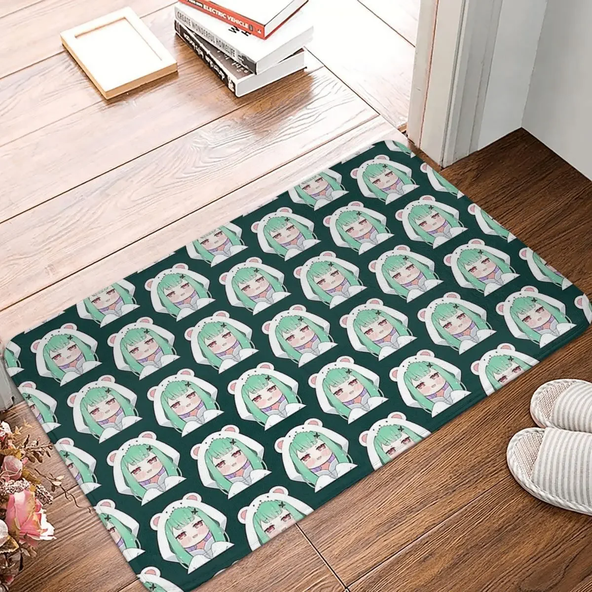 Hololive Kawaii Virtual Idol Bath Mat Uruha Rushia Sleep Rug Home Doormat Kitchen Carpet Outdoor