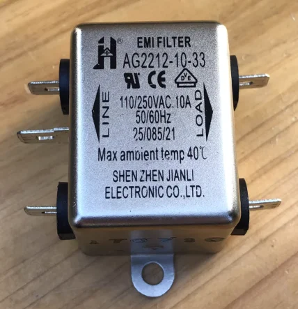 

1PCS/LOT AG2212-10-33 EMI FLITER 110V/250VAC 10A