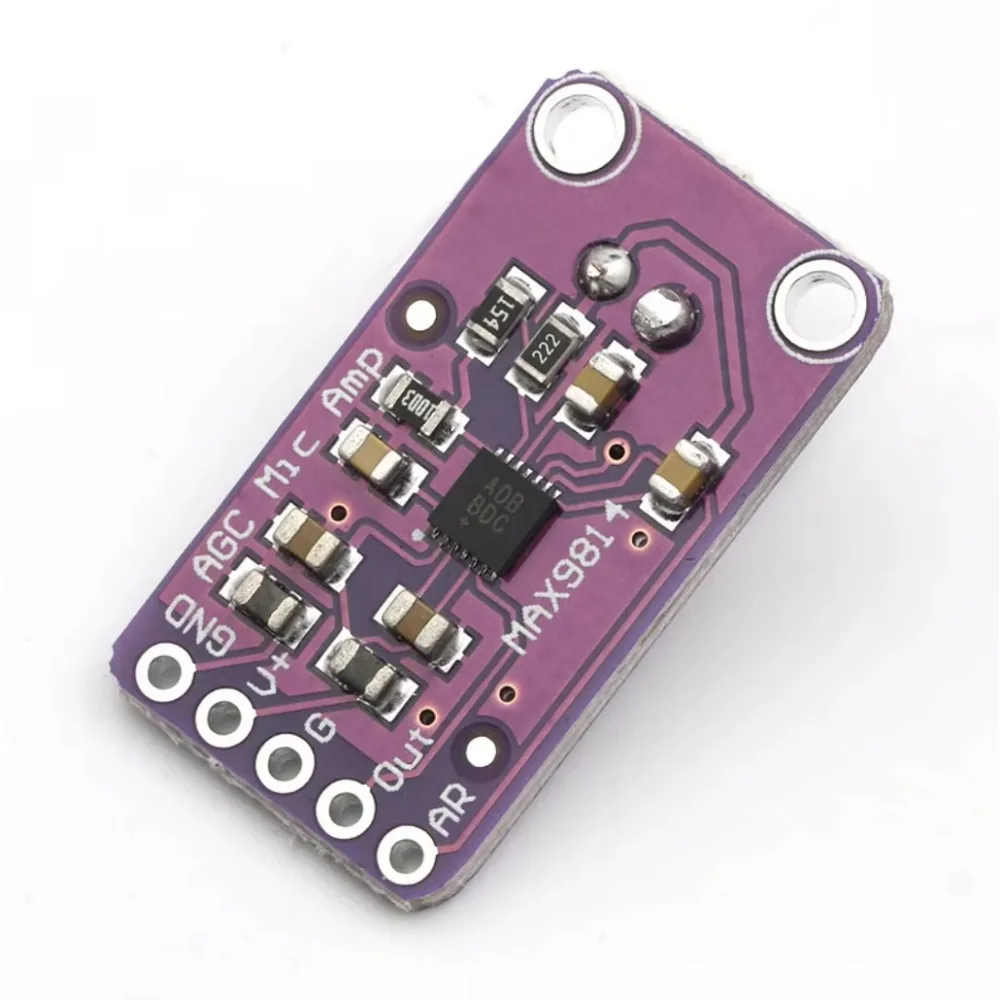 5 개/몫 MAX9814 마이크 AGC 증폭기 모듈 (CMA-4544PF-W) 자동 이득 제어 기능이 있는 고성능 오디오 프리 앰프