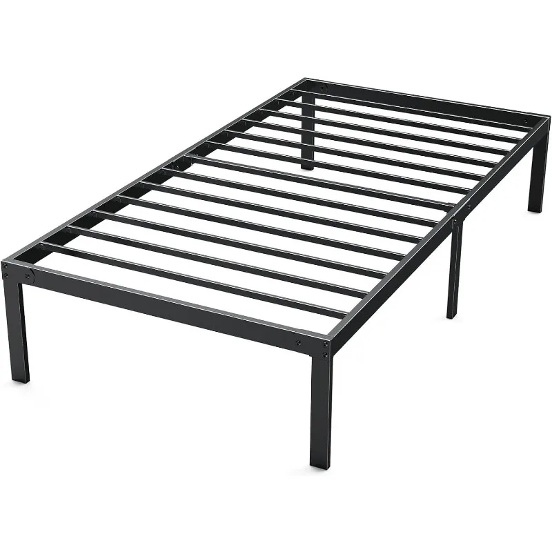 

Bed Frame - Twin Size Metal Platform Bed Frame Mattress Foundation with Steel Slat Support, No Box Spring Needed