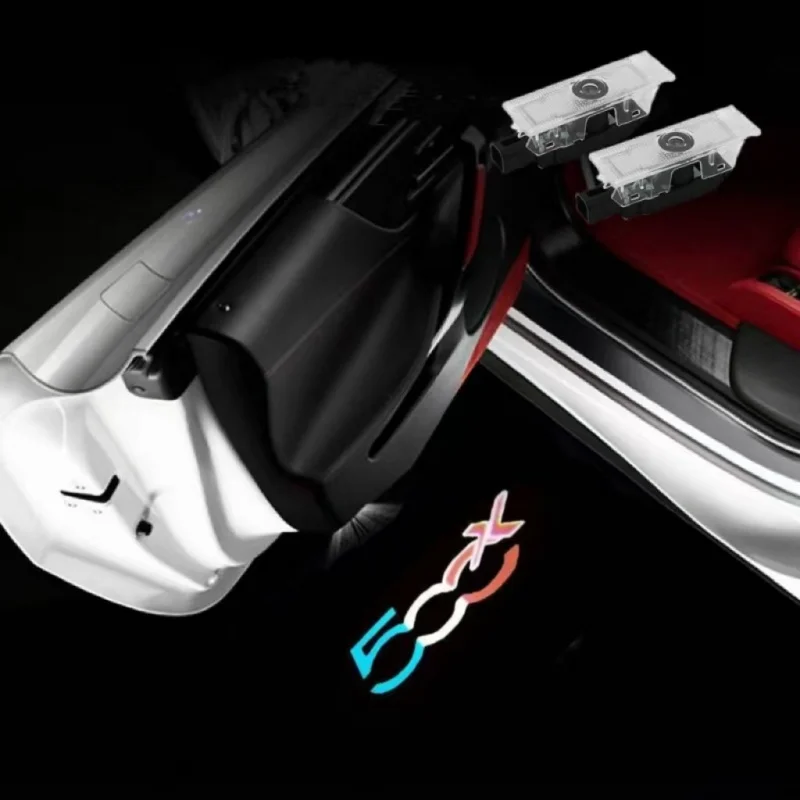 

Led Car Door Welcome Laser Projector Logo Light Universal Emblem Lamps for Fiat 500X 500 500L Grande Punto Auto Door Decorative