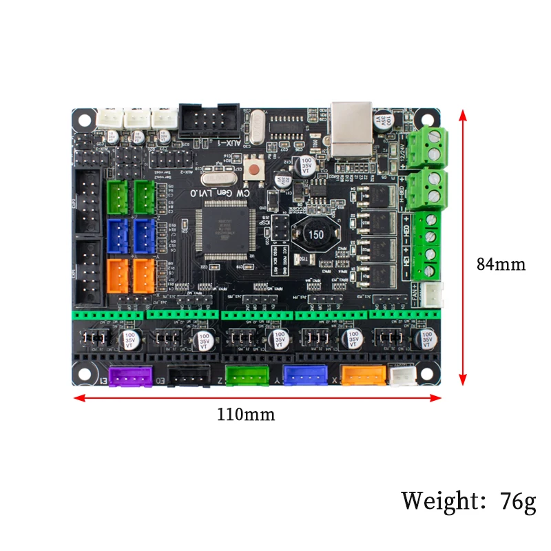 UWY MKS GEN L V1.0 Circuit Board For 3D Printer Motherboard Control Panel Mainboard Compatible With Ramps 1.4 & Mega 2560