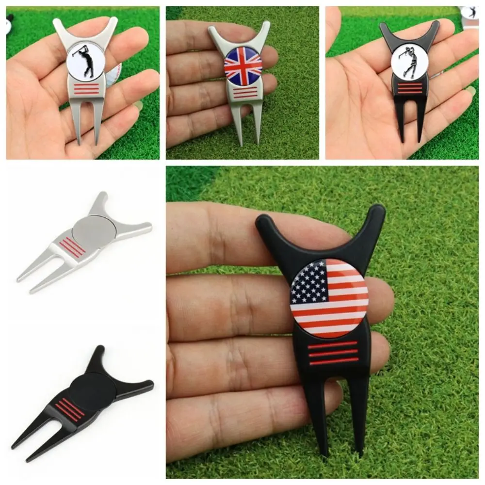 

Golf Accessories Pitch Golf Green Fork Zinc Alloy Dropship Golf Switchblade Golf Marker Magnetic Golf Divot Tool Golf Putting