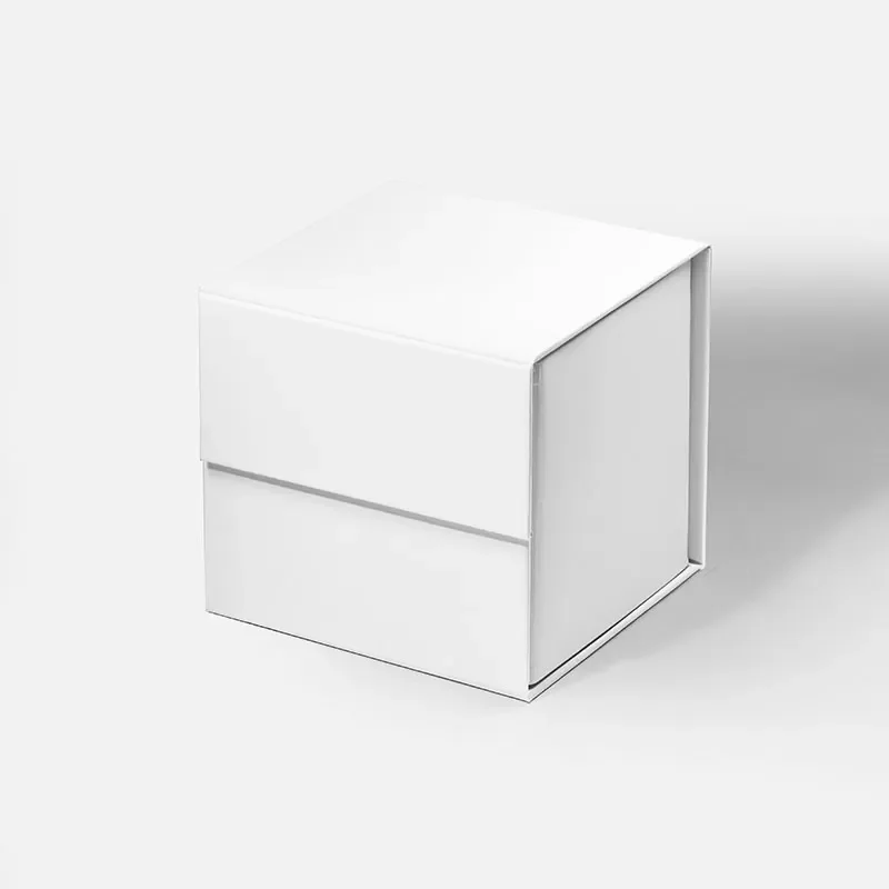 Geotobox 17,5x17,5x17,5cm | 16x16,5x17cm Cubo A6 Branco e Preto Caixa de Cesto de Presente com Tampa Magnética