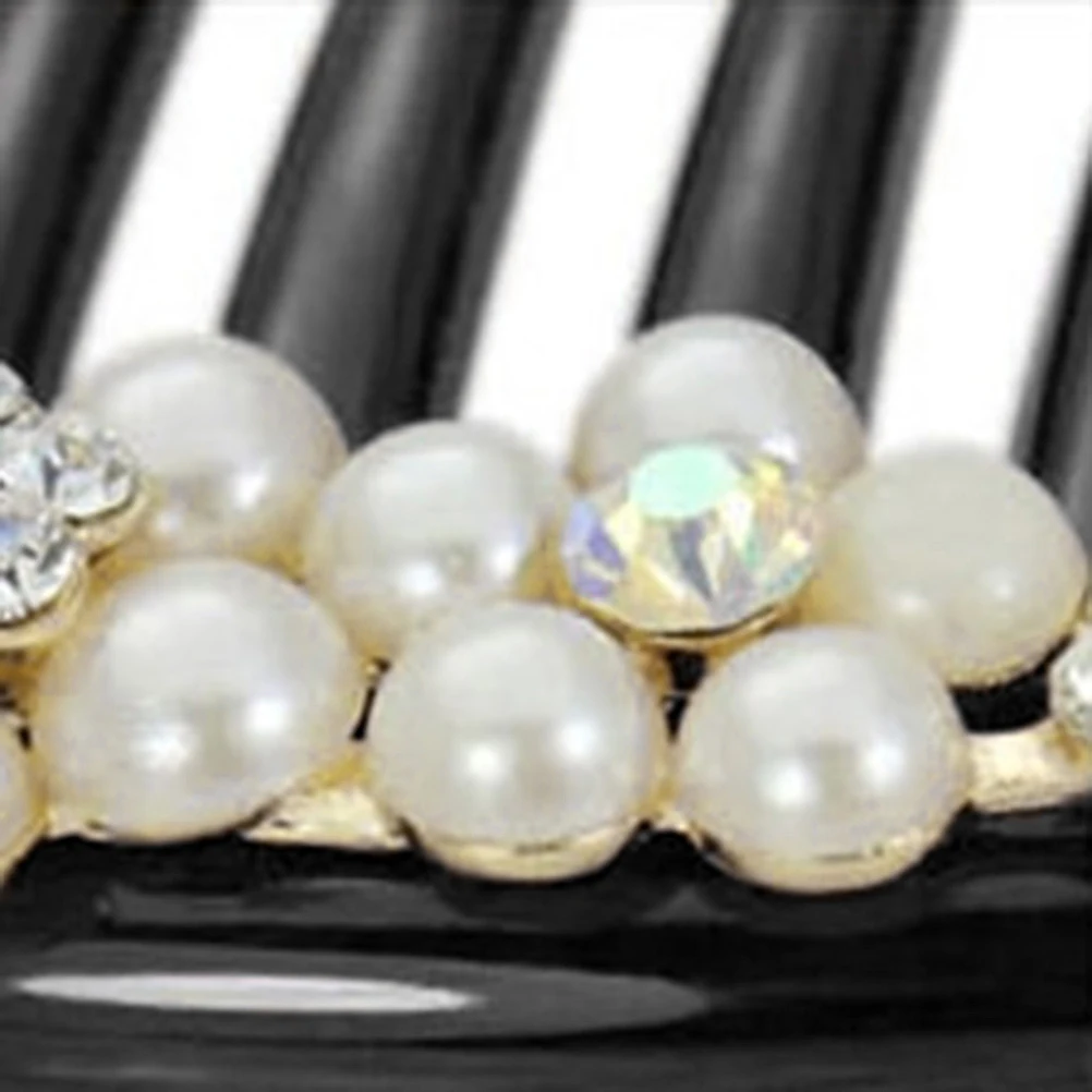 

Pearl Hair Comb Elegant Durable Women Hair Accessories Bride Headdress Party Daily Use Wedding Decorative Combs