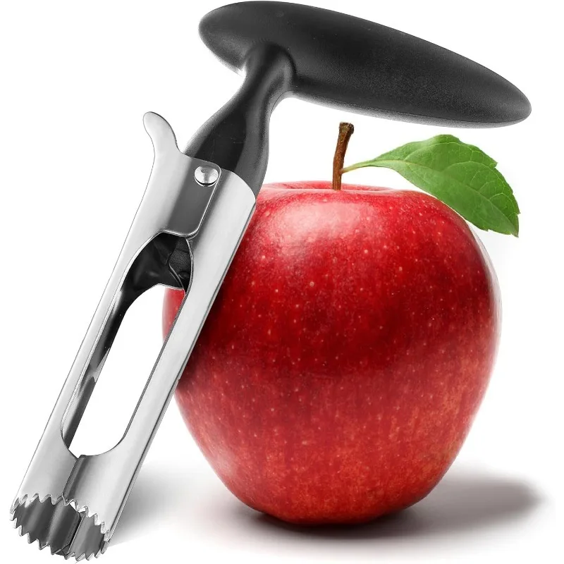 Ergonomic Grip Apple Corer Stainless Steel Sharp Serrated Blade Core Remover for Fruit Baking Dishwasher Safe Kitchen Tool