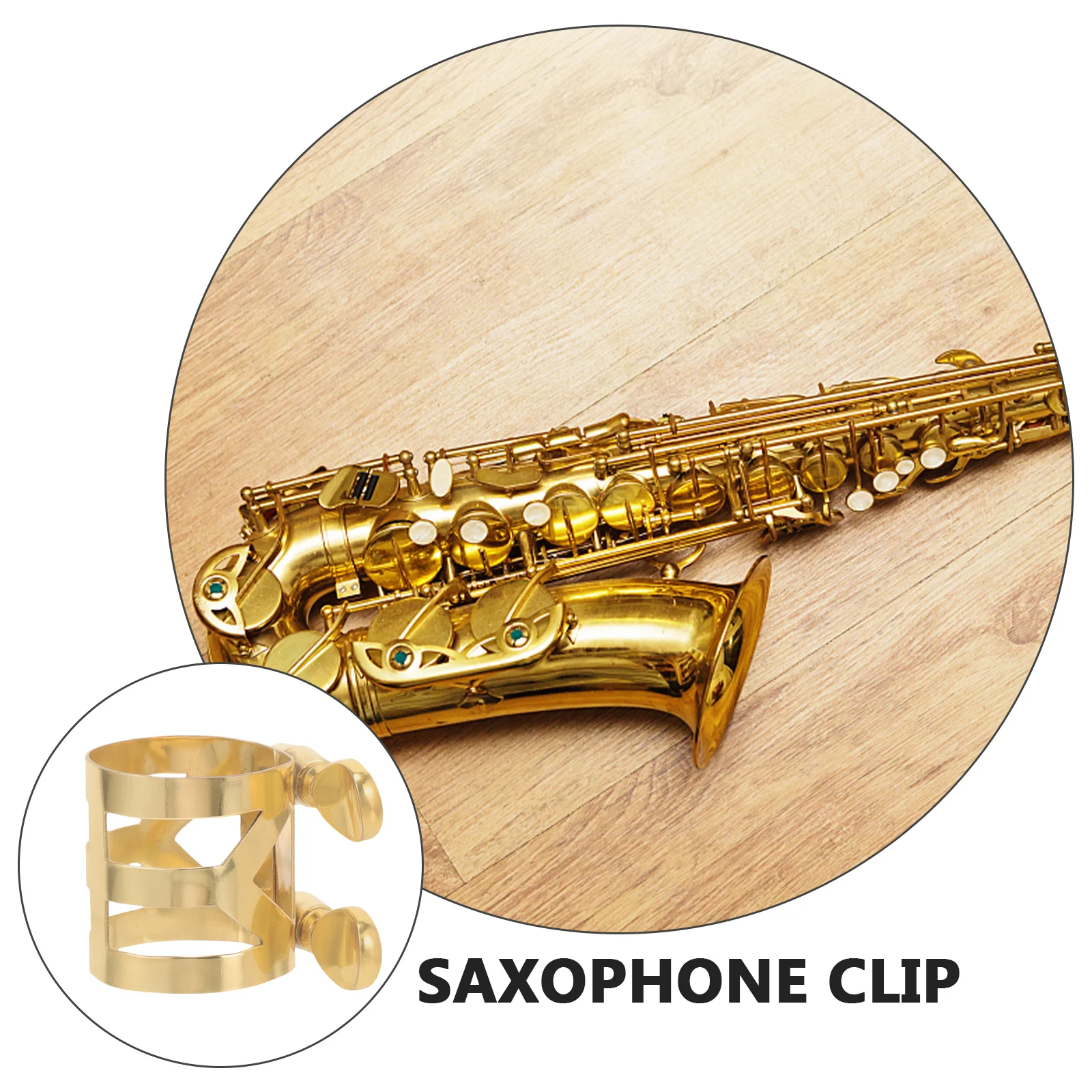 

Adjustable Alto Saxophone Ligature Clip Metal Sax Mouthpiece Fastener Reed Clamp Wind Instrument Accessories Saxophone Parts