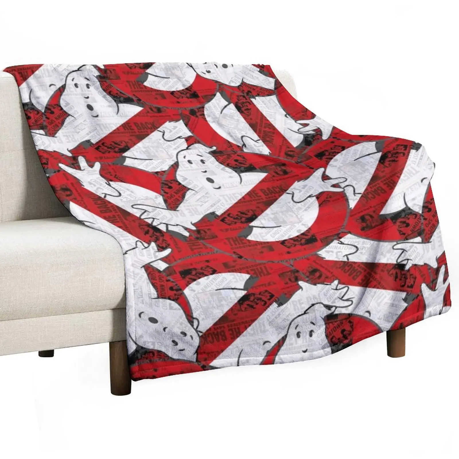 The GhostBusters logo pattern Throw Blanket Sofa Throw Sofa wednesday Luxury Blankets