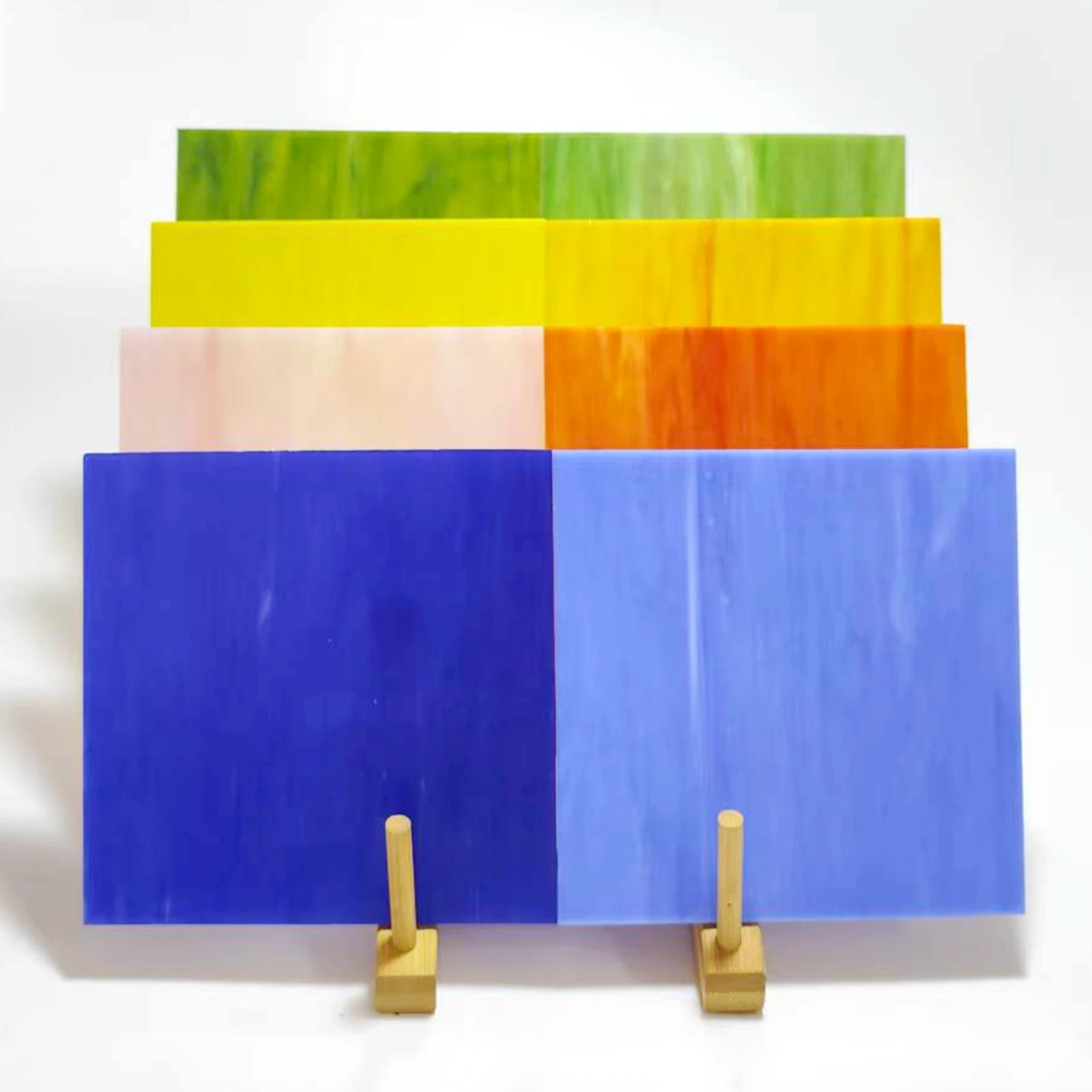 8pcs 6X6in/15x15cm Stained Glass Sheets Black Glass Sheet, White Glass Sheet, Gray Glass Sheet, DIY Handmade Material