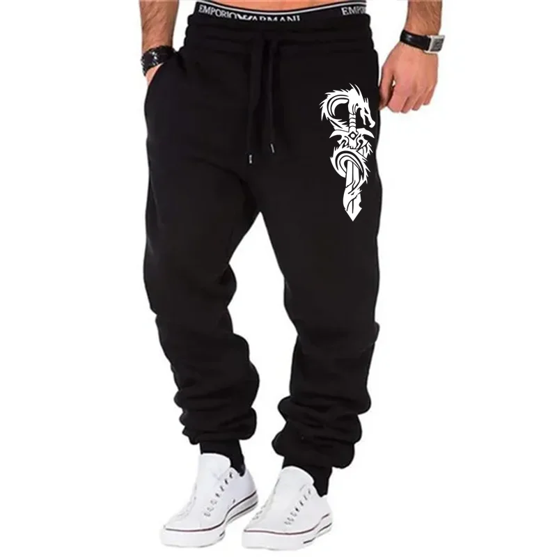 Pantaloni della tuta con stampa Sword Dragon Killer pantaloni sportivi Casual Athletic Fitness Joggers