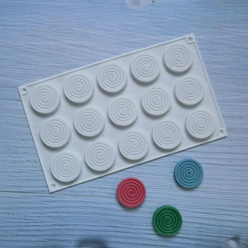 Holes Spiral Shape Silicone Mold 3D Cake Moulds Mousse For Ice Creams Chocolate Pastry Bakeware Dessert Art Cake Mold