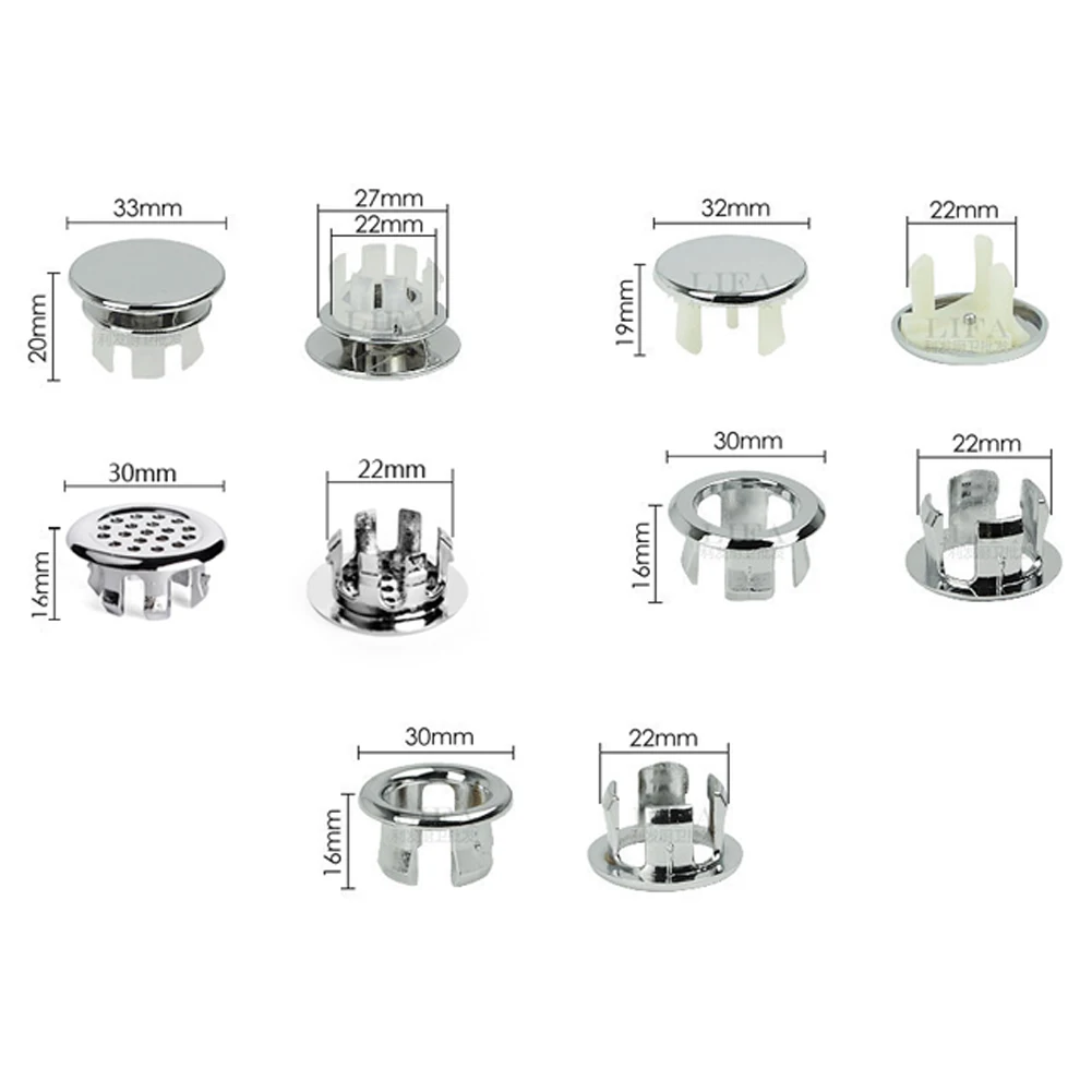 

Bathroom Accessories Set Wash Basin Overflow Ring Assoeted Artistic Sink Overflow Spare Cover Chrome Trim Bathroom Ceramic Basin