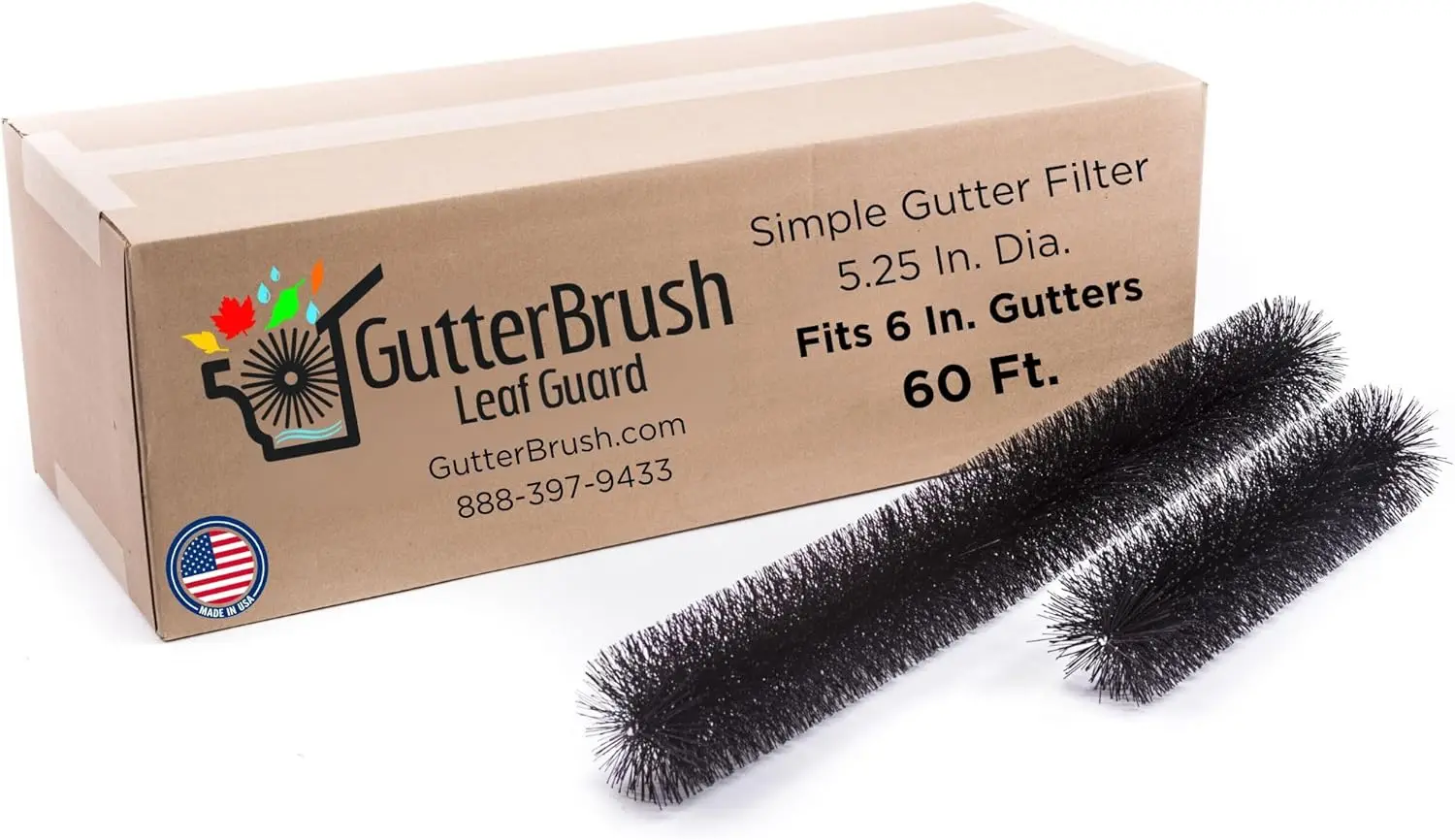 Prevent Gutter Clogs - Reduce Gutter Cleaning - Protects 6 Inch Gutters