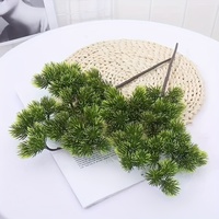 5-Pack Artificial Realistic Pine Cliff Cypress, 45-Needle Faux Greenery Branch, Multiple Colors Available for Indoor Decor