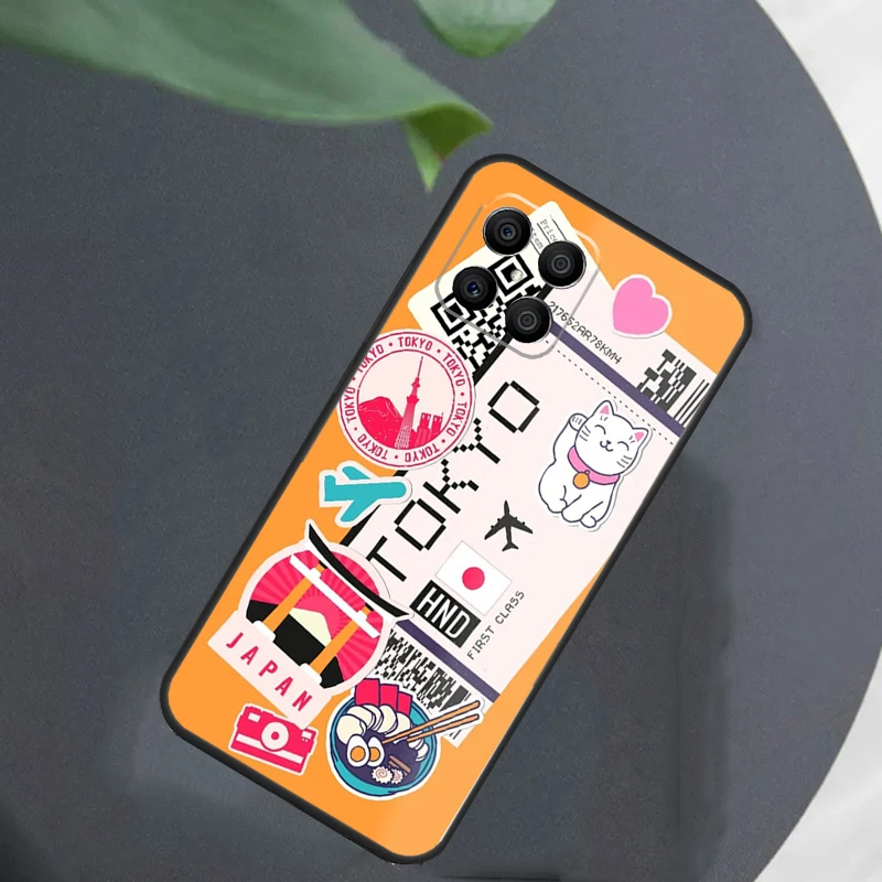 حافظة New York TOKYO Traveltickets لهاتف Honor Magic 8 7 6 5 Pro لهاتف Honor X9c X9b X9a X8a X8b 50 70 90 200 400 Lite