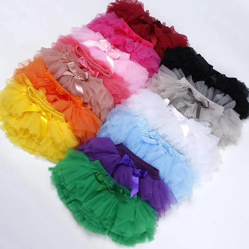Baby Tutu Skirt Soft Mesh Puff Photography Dress for Children Full Moon Party Theme Outfit