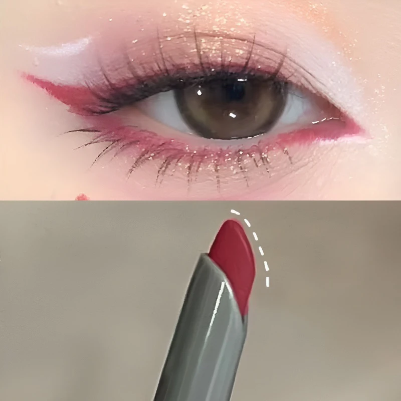 Gebogener Eyeliner-Gel-Stift, seidig, matt, schwarz, rot, wasserfest, langlebig, glatt, leicht zu färben, für Augen-Make-up, Kosmetik – Detail 8