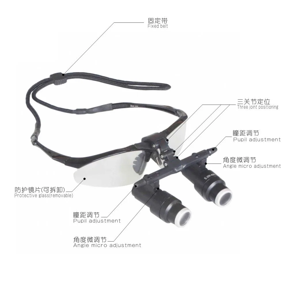 

Chenwei 4.0X head bend ENT General Surgery Microsurgery Veterinary Kepler Binocular Loupe