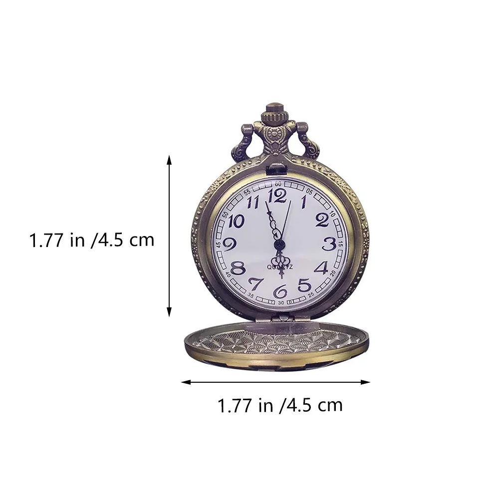 

1Pcs Retro Style Bronze Pocket Watch Chain Watch Decoration Vintage Quartz Time Display Fashion Jewelry Gift for Men Women