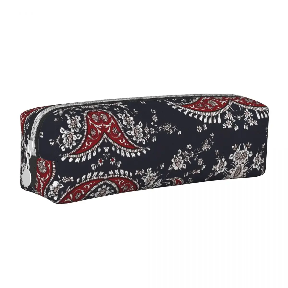 Ornamental Paisley Pencil Case Retro Traditional Zipper  Box Students Kawaii  School  Cases Stationery