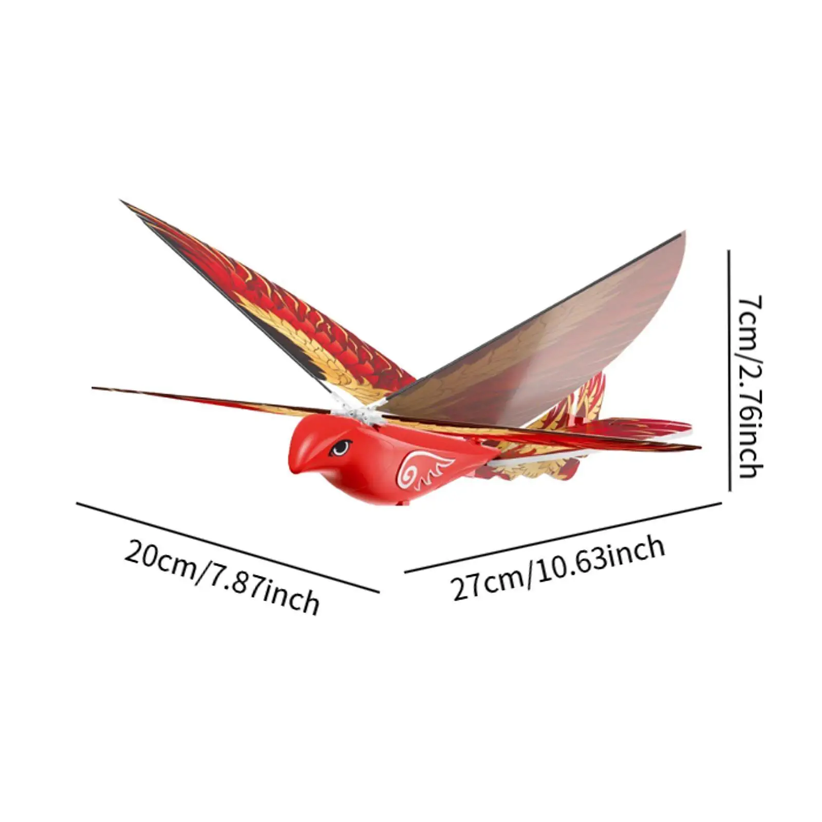Brinquedo de pássaro de controle remoto Brinquedo de pássaro voador elétrico criativo para ambientes internos e externos