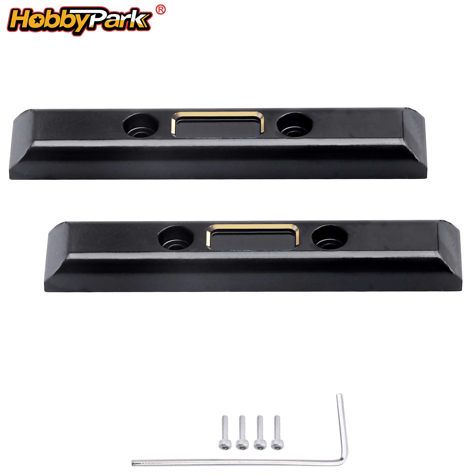 HobbyPark RC Crawler Upgrades Brass Boulder Bars Compatible with Axial SCX24 Replacement 2pcs