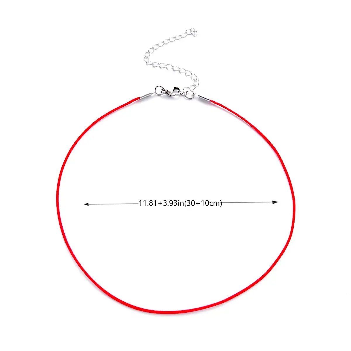 Hip hop rock Red wax rope choker collar neck with choker Necklace Women's Summer Accessory ornament view 6