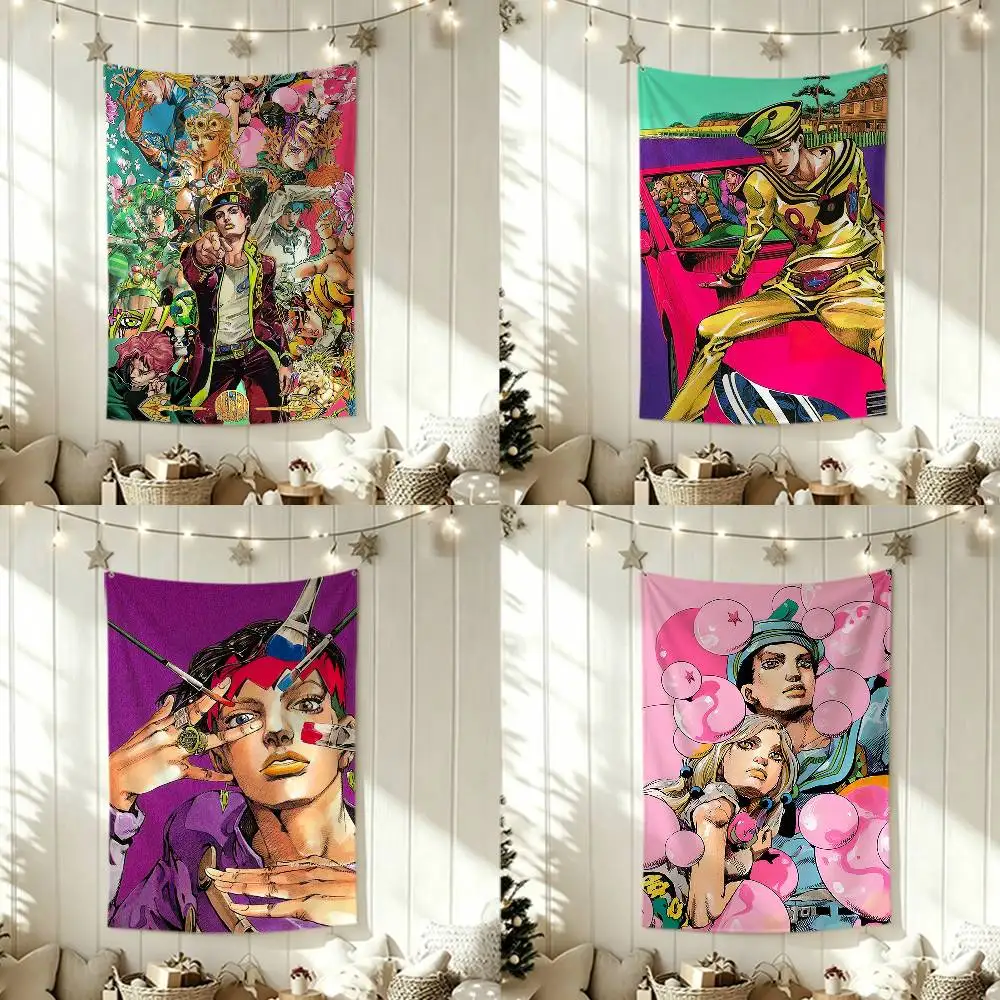 JoJos B-Bizarres Adventures   Flags Wall Hanging Tapestry Outdoor Garage Room Decorative flag Background Blanket