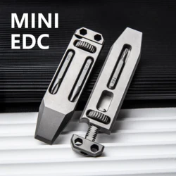 Titanium Alloy Mini EDC Wrench, Multifuncional Pry Bar, abridor de garrafas, Keychain portátil, Pocket Tool Acessório, chave de fenda