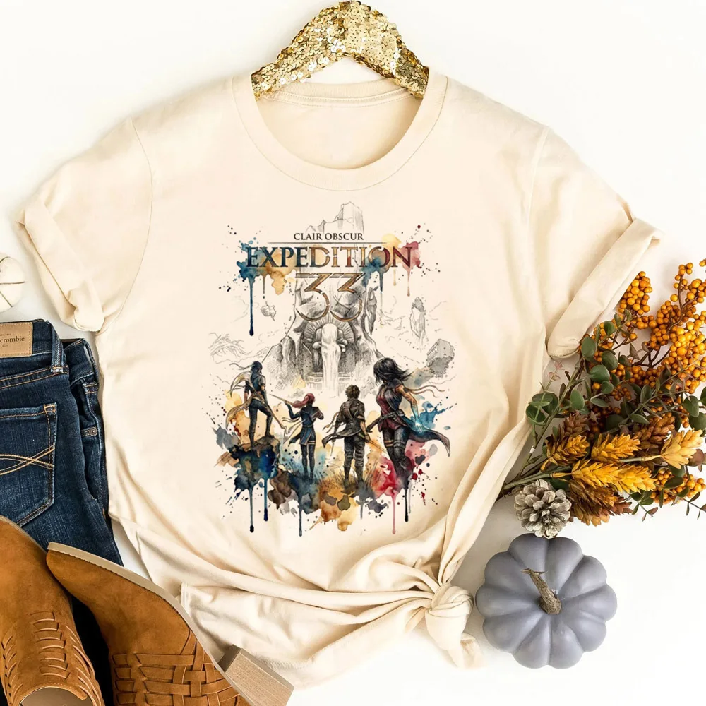 Expedition 33 t shirt shoujo scene  emo anime Retro harajuku top tees gyaru japanese Psychedelic