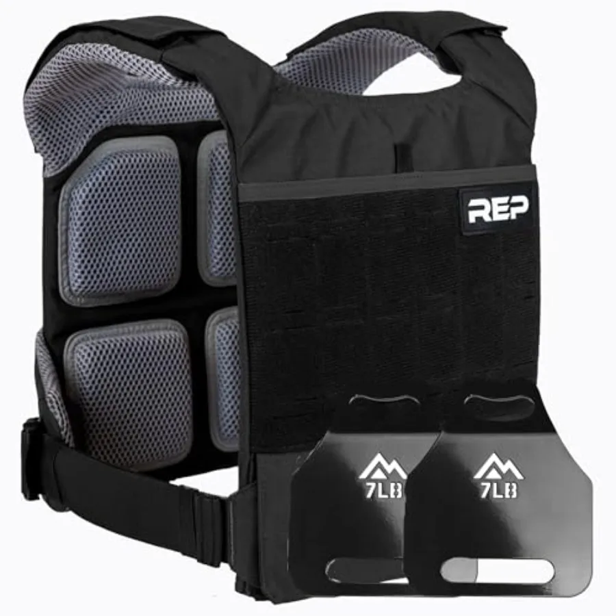 

Strata Weight Vest with 2 Removable Plates for Unisex Adjustable Sizing Black Ideal for Strength Training Muscle Building Cross