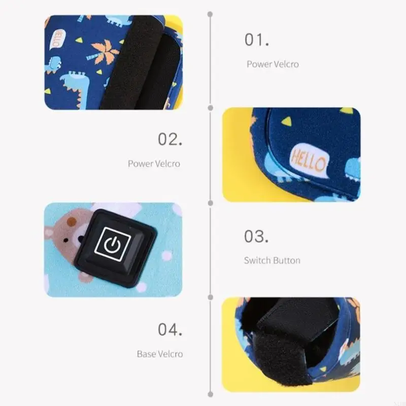 N1HB Portable USB Baby Bottle Warmer 5V 2A Heating Travel Milk Warmer Adjustable Temperature Control Breast Milk Heater Bag