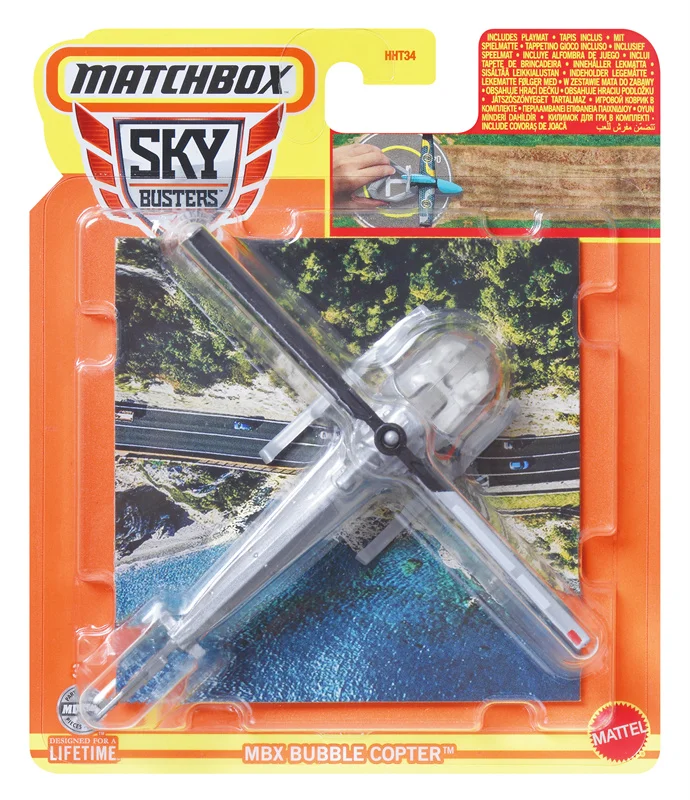 Mattel Matchobox Sky Buster Boys Toys 1/64 Diecast Airbus A320 Cruiser Crop Duster Copter Hypersonic Jet Helicopter Model Gift