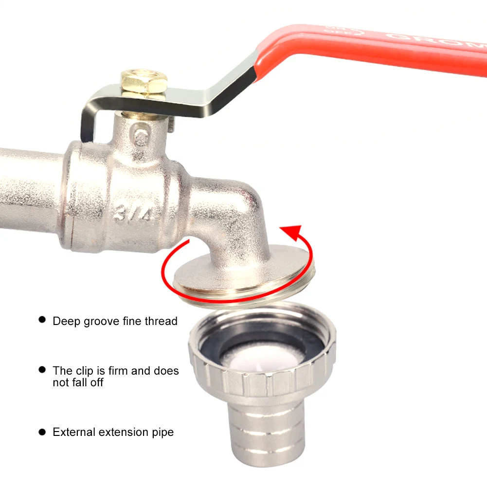 Adapter kranu zbiornika IBC S60X6 Gruby gwint Ogrodowy kran szybkozłączny Kran ze stopu 1/2\'\' 3/4\'\' 1000litrowy Zawór zbiornika Ibc Montaż