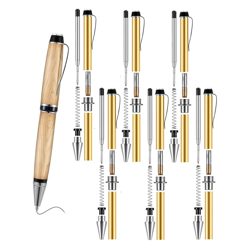 BAAR-10 Pezzi Set di penne per tornitura del legno con ricariche Kit di penne rotanti per tornitura del legno Tornio sfuso Forniture per tornitura per la creazione di penne