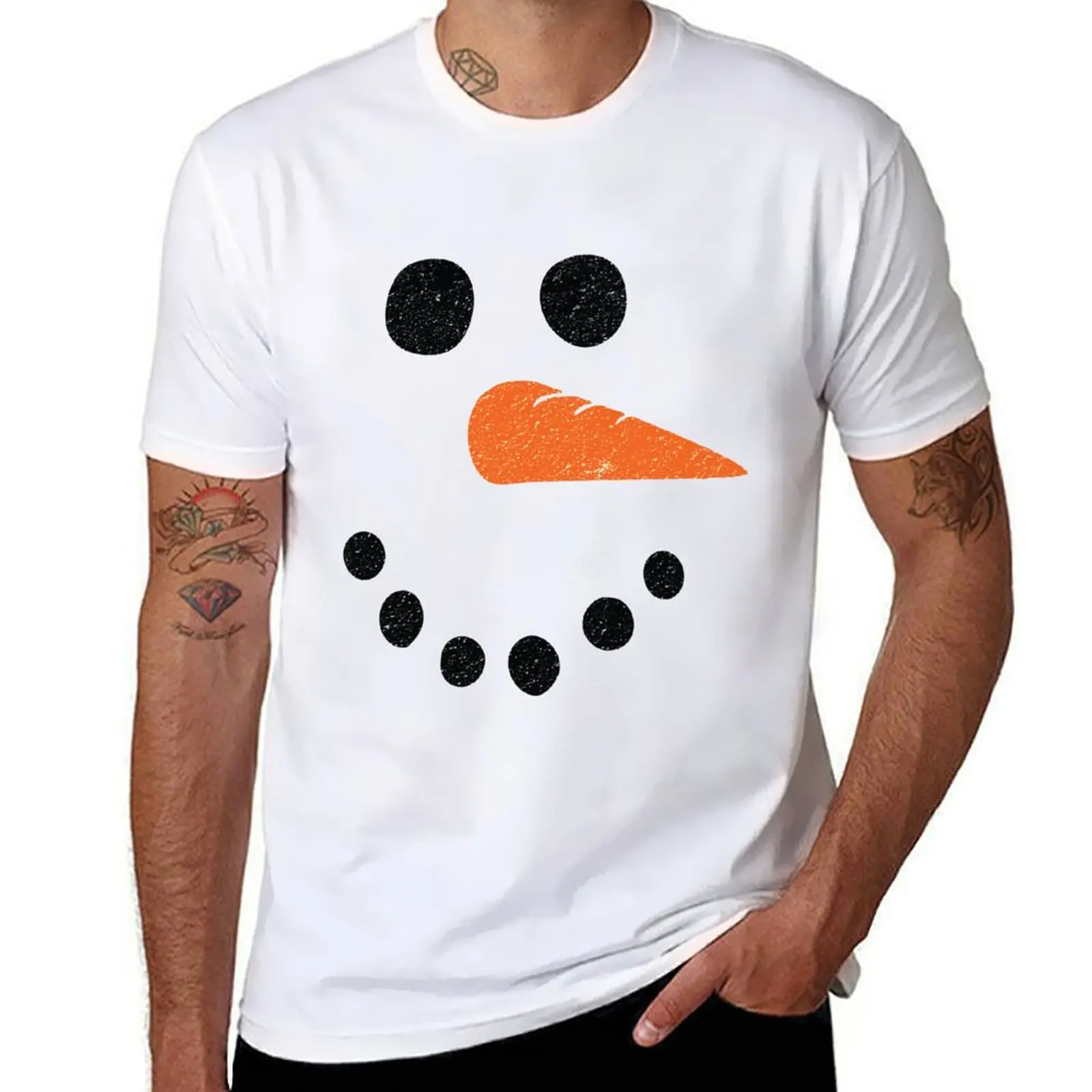 

Snowman face Christmas T-Shirt t shirt personalised t shirts for man graphic tees T-Shirt