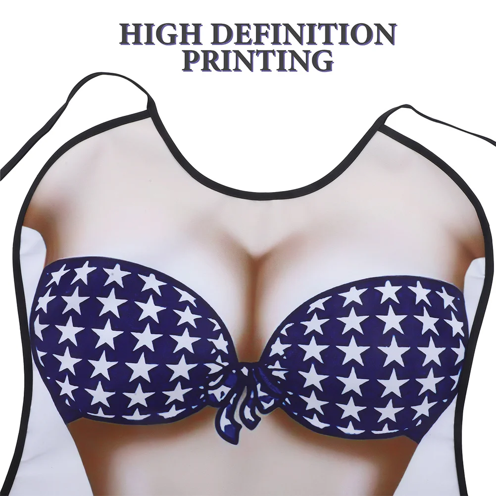 

2Pcs Creative Funny Bibs Exquisite Polyester Material Easy to Use and Washable for Party Prank Adult Apron Washable Adult Bib