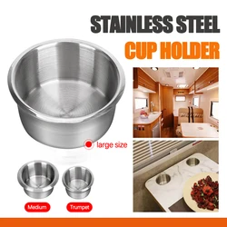 68/85/90MM Stainless Steel Marine Boat RV Cup Water / Drink Bottle Holder Rustproof Universal Yacht Modification Cup Holder
