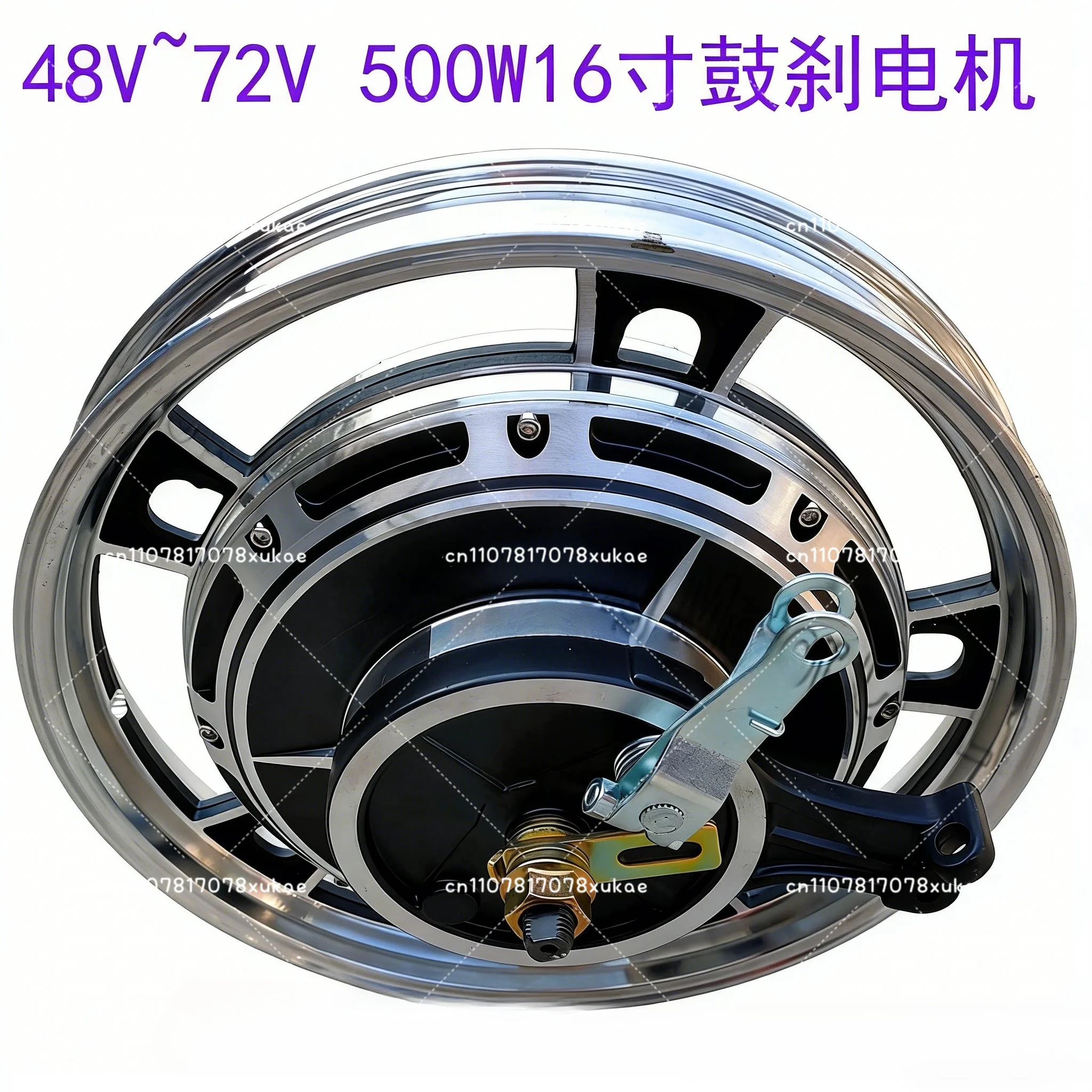 16 Inch Electric Vehicle Motor 36V 48V 350W 500W High Power Modification Motor with Drum Brake & Expansion Brake